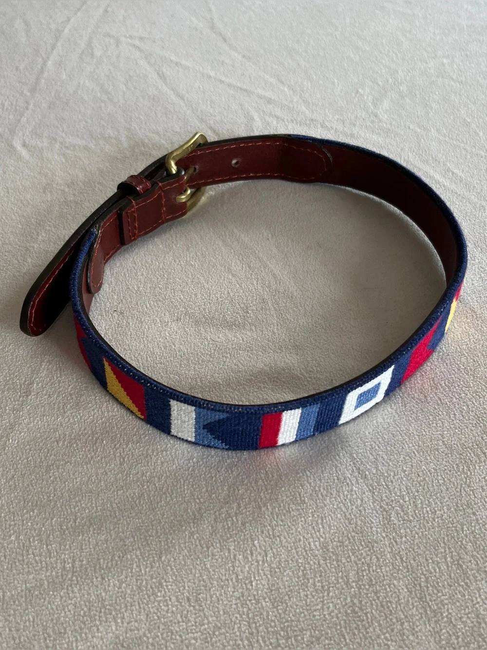 Smathers & Branson Dog Collar Nautical Flag Size Small